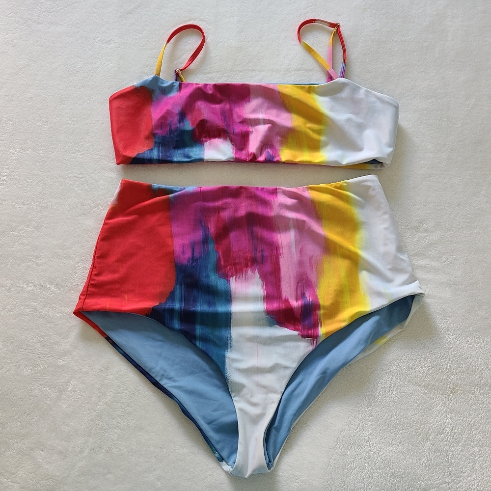 MARA HOFFMAN Brushstroke Watercolor Lydia Bikini